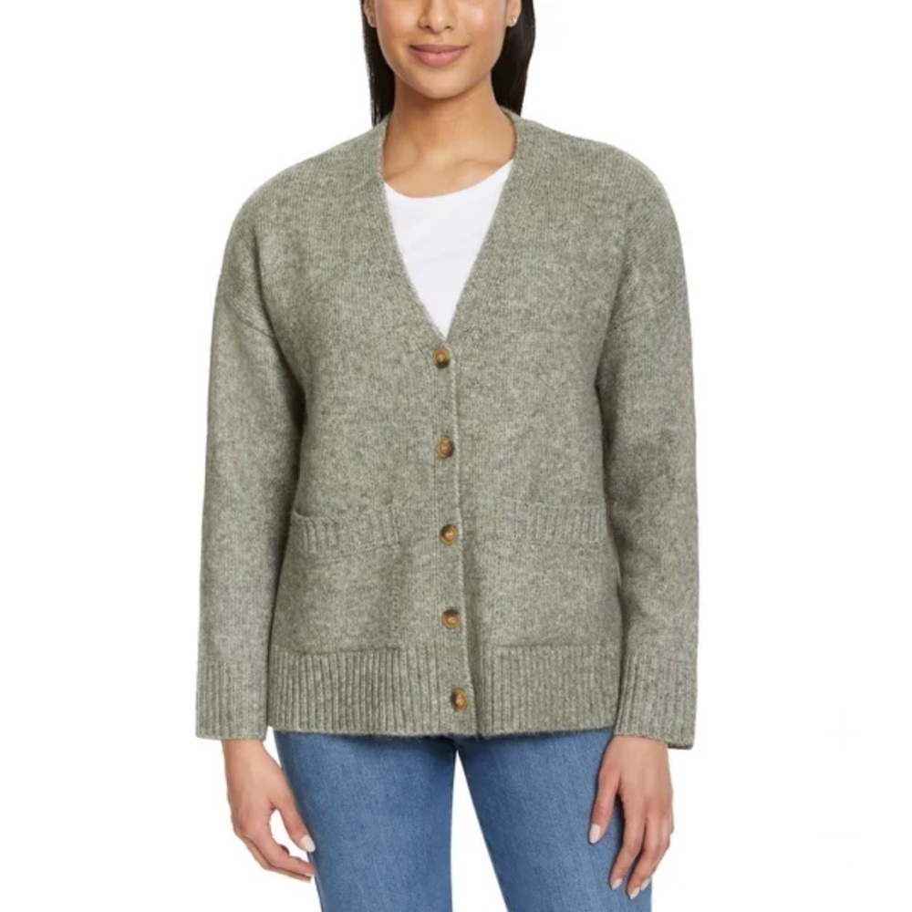 Ella Moss Ladies' Button Front Cardigan Medium Green Brand New